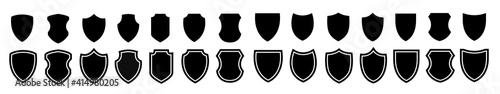 Shield icon vector set illustration