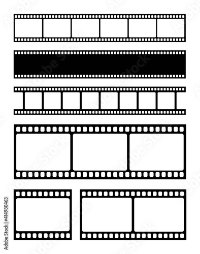Set of film strip, vector illustration