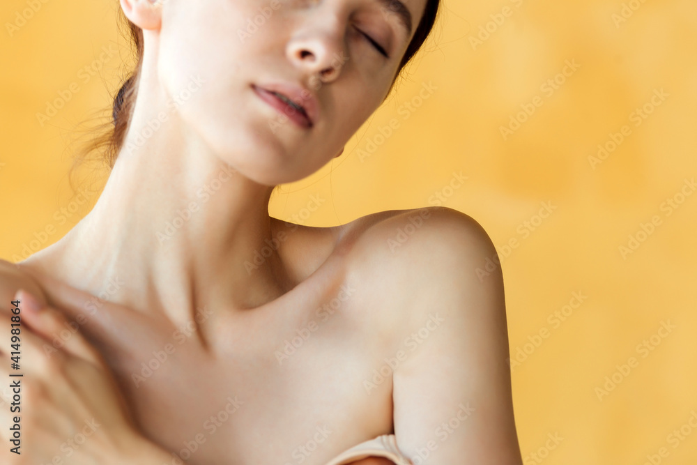 Beautiful model woman with Perfect Fresh Clean Skin. Beautiful model woman with Perfect Fresh Clean Skin.