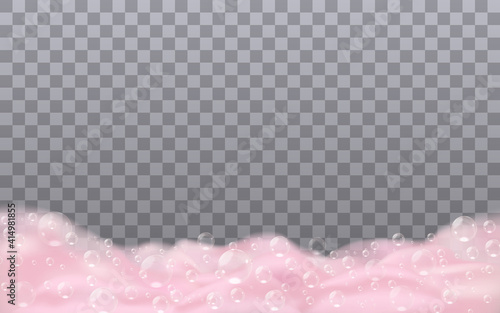 Bath pink soap foam