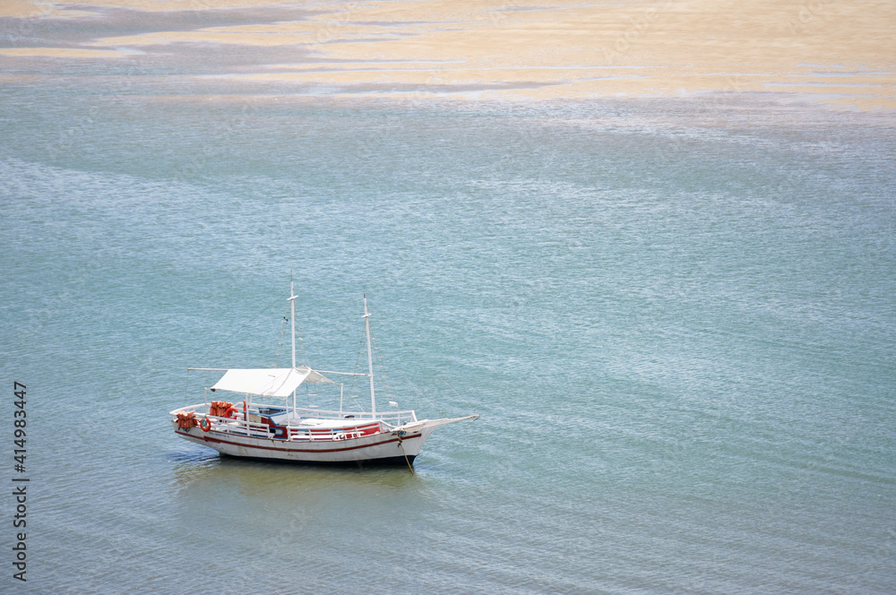 Tourist tour boat in shrimp lake