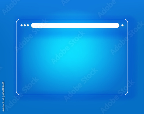 Simple flat browser window vector illustration. Template for a content