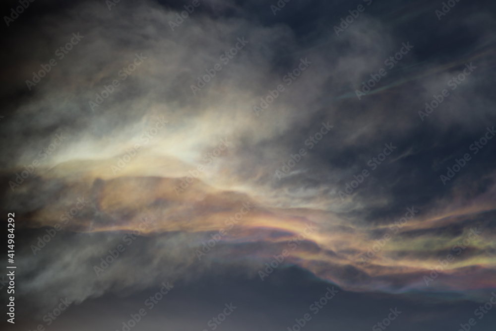 Obraz premium Colorful Iridescent Clouds 