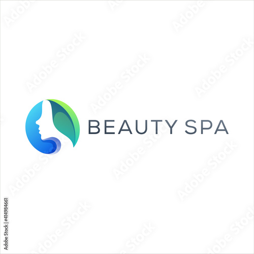 beauty spa gradient logo design