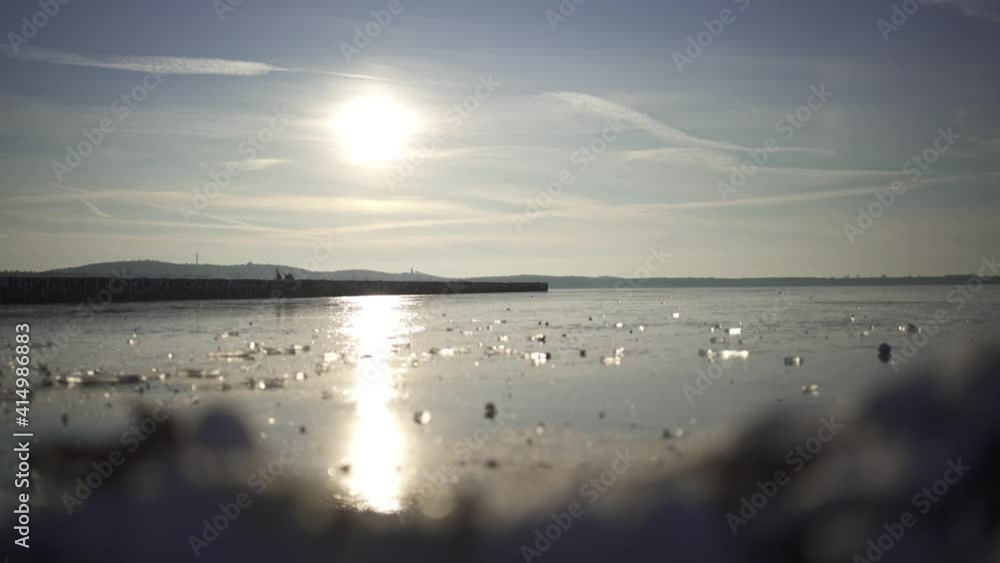 Frosty natural ice shapes on winter scenery Frosty natural ice shapes on winter scenery