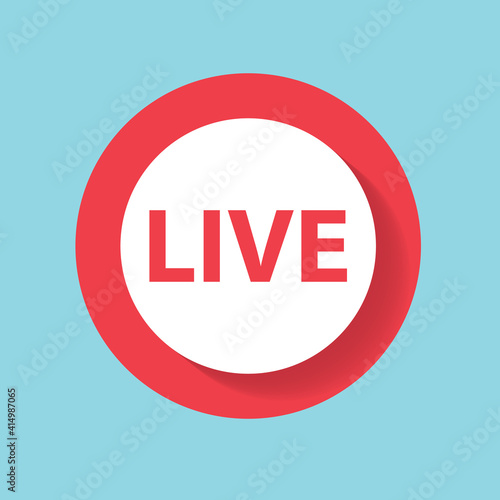 live streaming button -vector illustration
