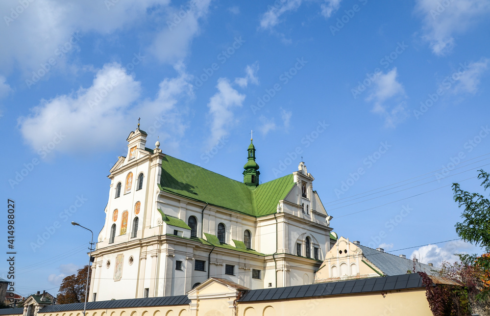 Dominican Monastery, church of St. Josaphat at ancient historical city Zhovkva, Lviv region, western Ukraine.