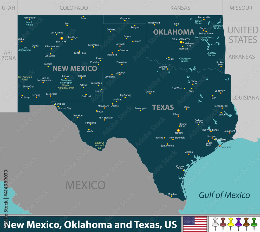 New Mexico, Oklahoma and Texas, United States