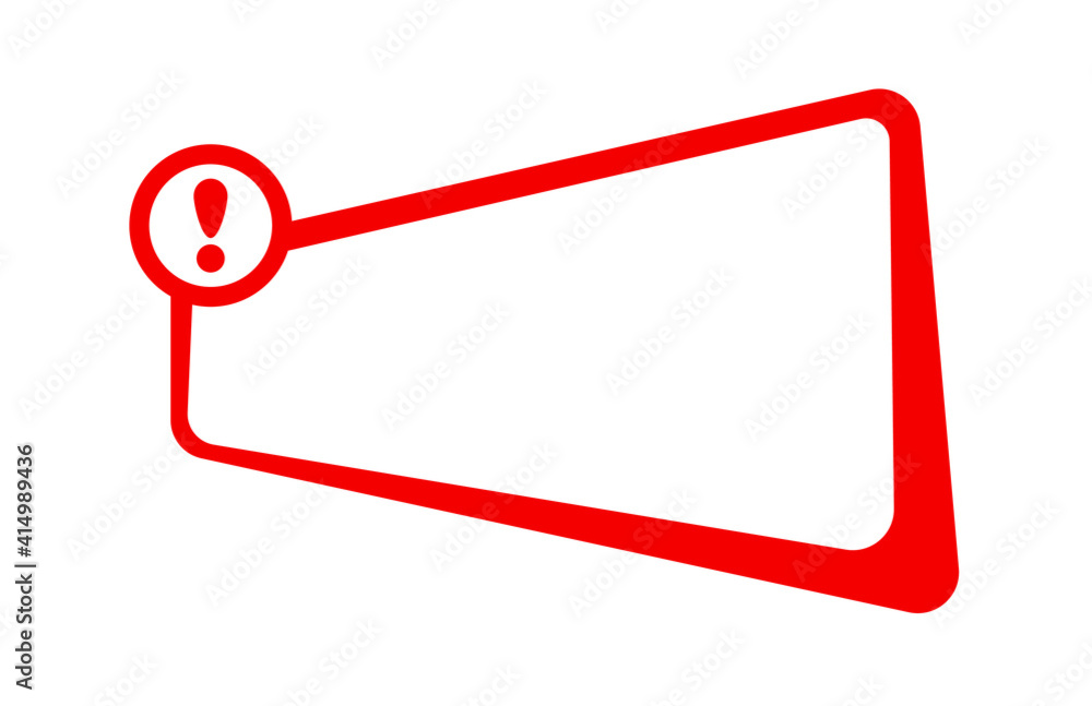 text with exclamation mark on white background text with exclamation mark on white background