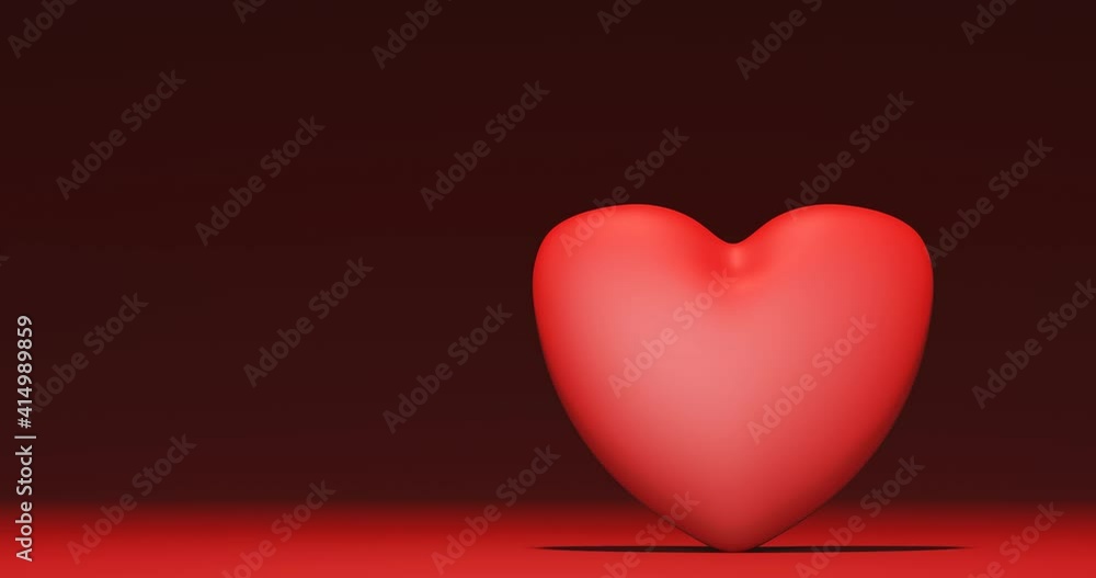 3d render with cartoon heart on red background 3d render with cartoon heart on red background