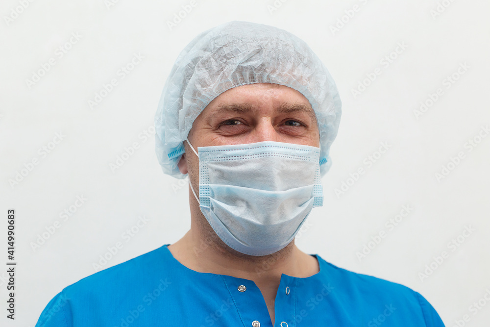 The Medical brother in protective mask The Medical brother in protective mask