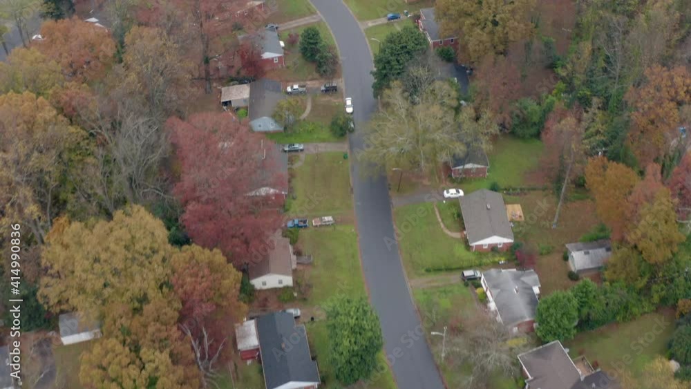 hometown neighborhood town aerial view