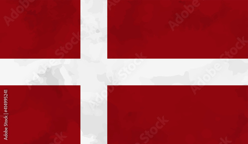 Grunge Denmark flag. Denmark flag with waving grunge texture.