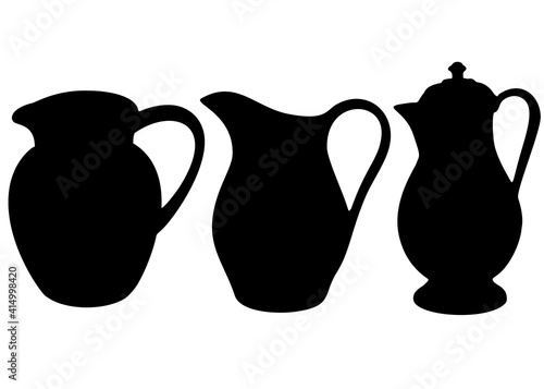 Beautiful volume jugs in a set.
