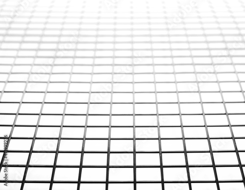 Black metal mesh texture isolated on white background  clipping path