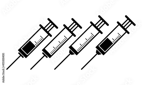 vector syringe with dose and empty