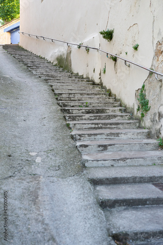 Escaliers dans les pentes de la Croix-Rousse, Lyon, France 