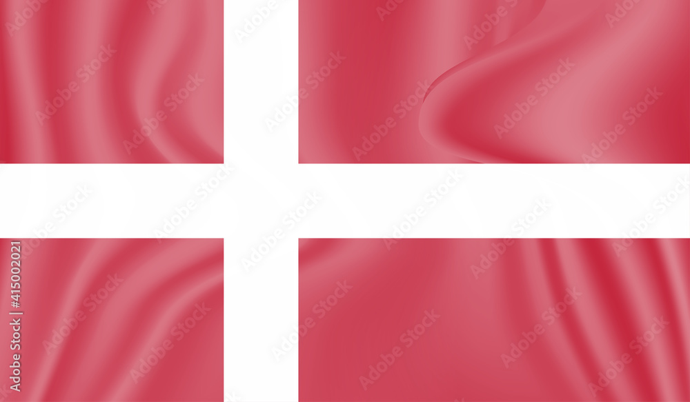Obraz premium Grunge Denmark flag. Denmark flag with waving grunge texture.