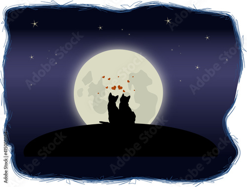 Canvas Print World of cats