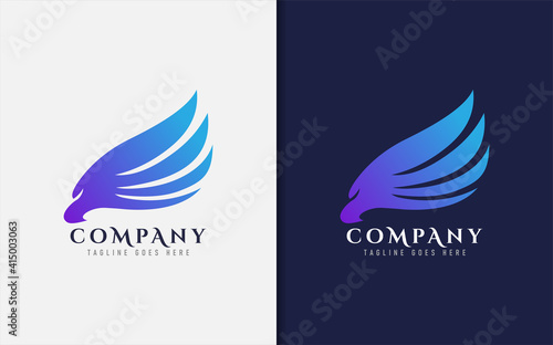 Creative Logo Based Eagle Head Shape. Usable for Brand and Company. Vector Logo Illustration.