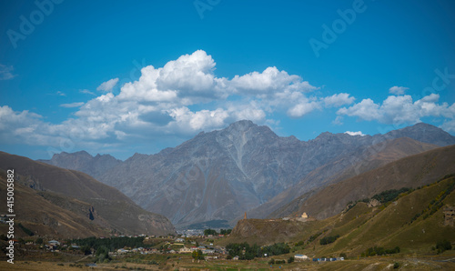  Magnificent landscape of a large rocky mountain