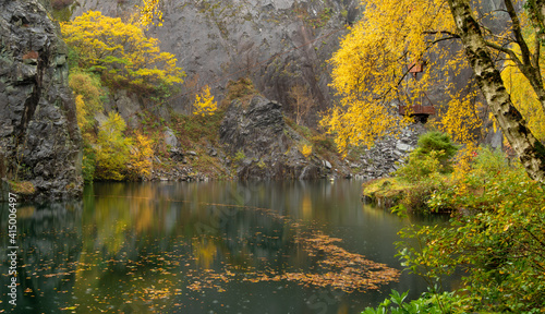 Fototapeta Naklejka Na Ścianę i Meble -  Autumn in disused quarry