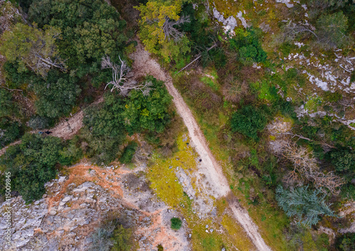 mountains as seen from the flight of the drone