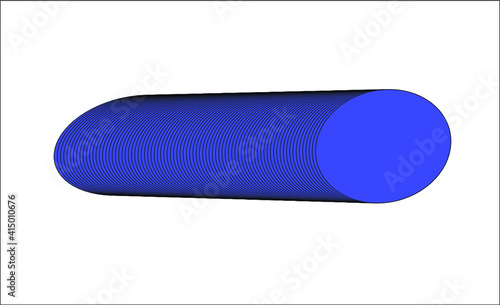 blue tube on white background. Vector shape from blue circles on white background. Technology, science social networking and engineering vector background. 