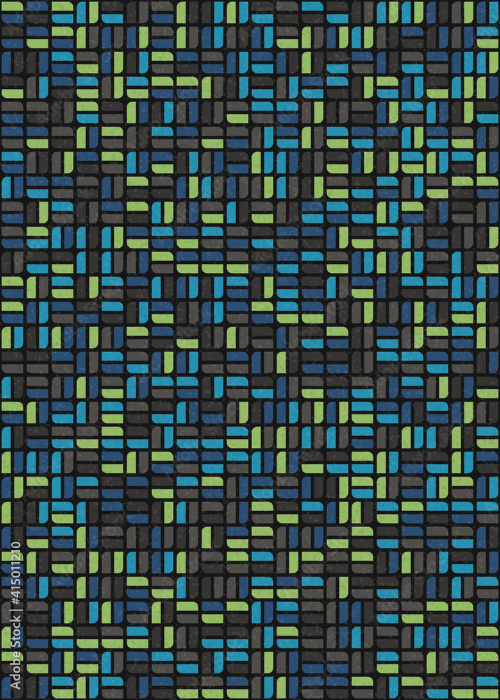 Fototapeta premium Abstract Geometric Pattern generative computational art illustration