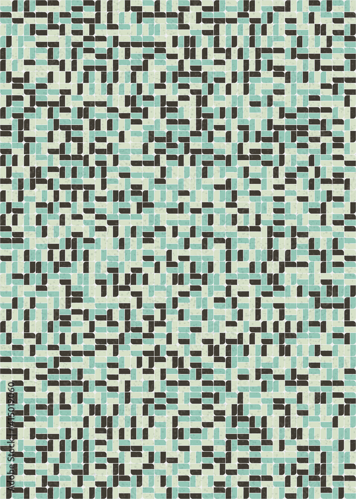 Fototapeta premium Abstract Geometric Pattern generative computational art illustration