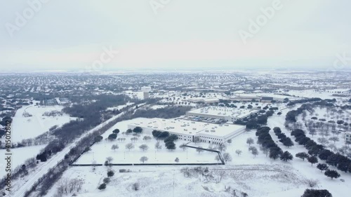 Winter storm in Dallas, Texas. February 17, 2021