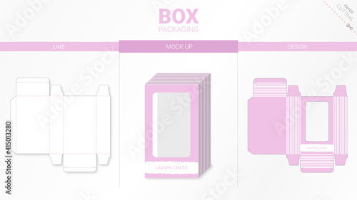 box packaging and mockup die cut