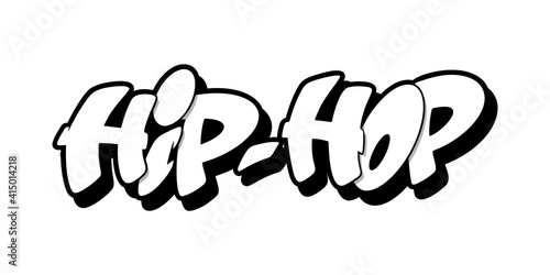 Hip hop font in graffiti style. Vector illustration.