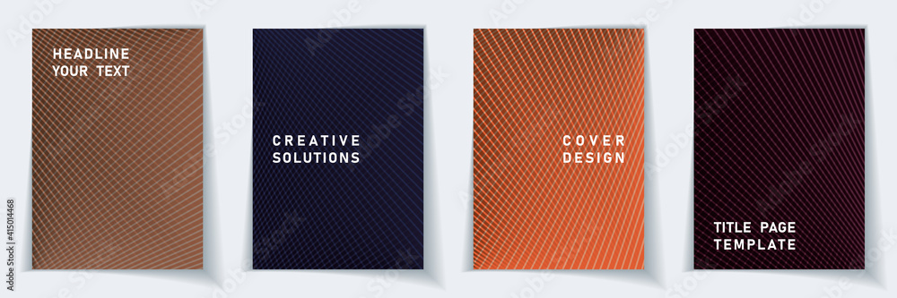 Crossed lines halftone cover page templates batch Crossed lines halftone cover page templates batch