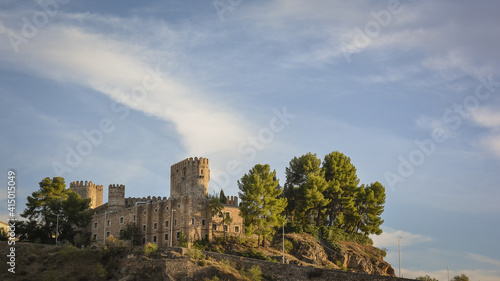 Aerial shot of San Servando castle in Toledo photo