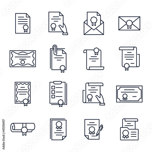 Set of Legal Documents icon. Legal Documents pack symbol template for graphic and web design collection logo vector illustration