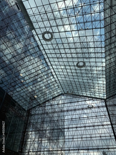 glass roof of a building