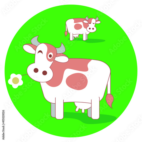 Cartoon cow vector illustration
