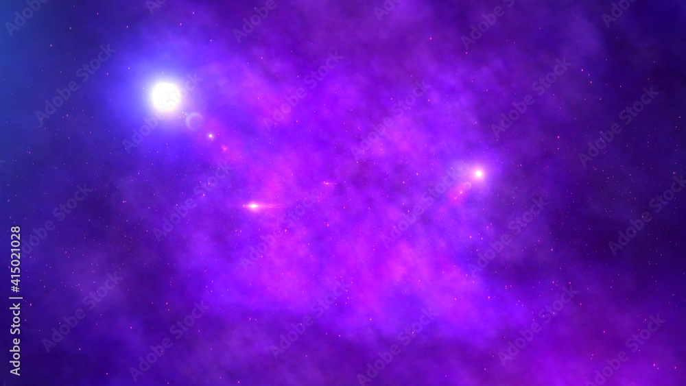 Naklejka premium Space Universe With Stars And Galaxies