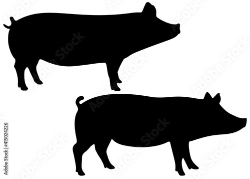 Pigs in the set. The pig is agricultural.