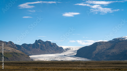 Glacier of Hvannadalshnukur mountain, the highest mountain in Iceland