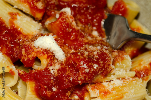 RIGATONI/RED SAUCE/GRATED CHEESE