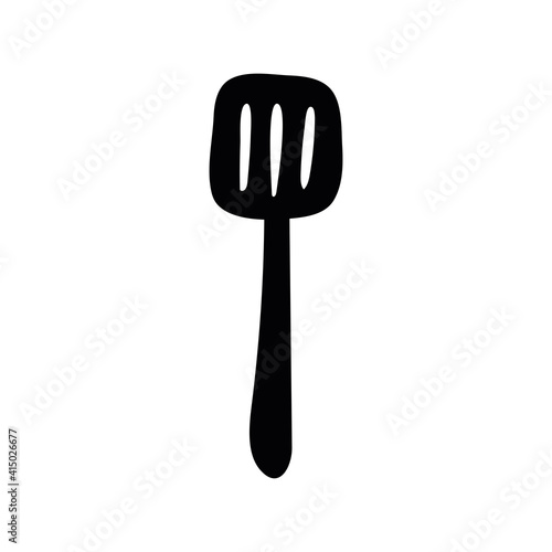 spatula kitchen utensil silhouette icon