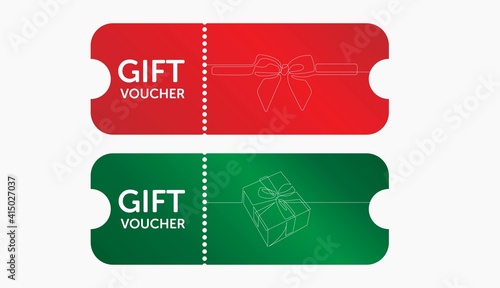 Illustration sticker business card gift voucher for shopping sale