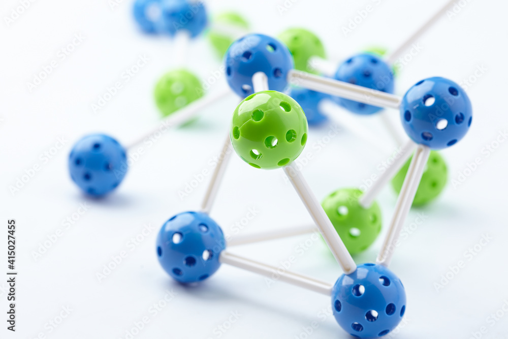 Obraz premium Molecular Structure on the white