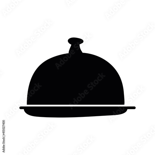 tray server utensil silhouette style icon