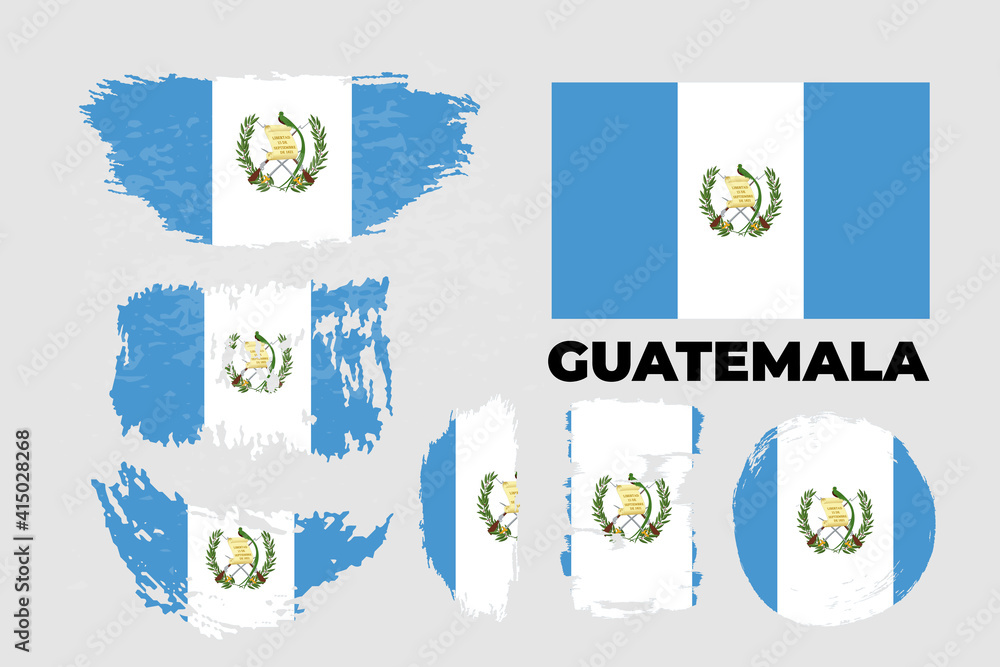 Flag of Guatemala, Republic of Guatemala. Template for award design