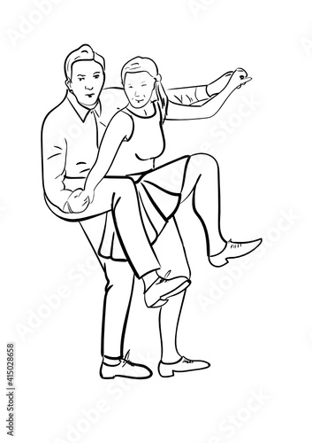 Wallpaper Mural a man and woman on the  white Torontodigital.ca