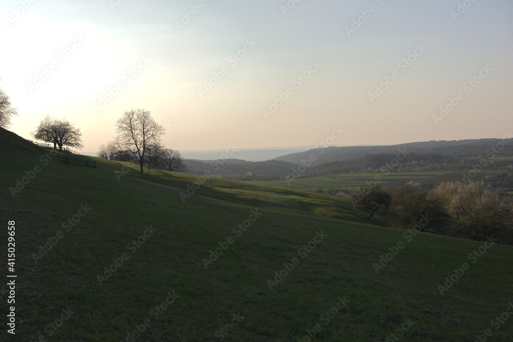 Naklejka premium sunrise in the mountains