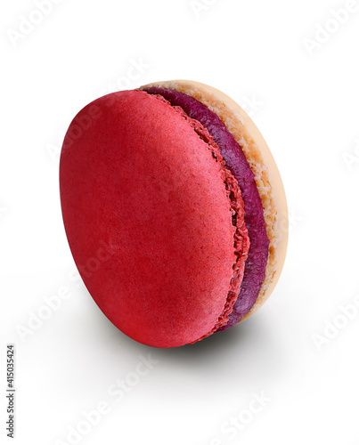 macaroons on a white background photo